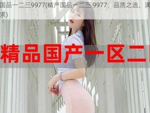 精产国品一二三9977(精产国品一二三 9977：品质之选，满足你的需求)