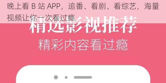 晚上看 B 站 APP，追番、看剧、看综艺，海量视频让你一次看过瘾