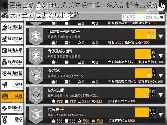 全民突击游戏多维度成长体系详解：深入剖析特色系统助力玩家全方位进阶成长之路