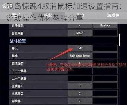 孤岛惊魂4取消鼠标加速设置指南：游戏操作优化教程分享