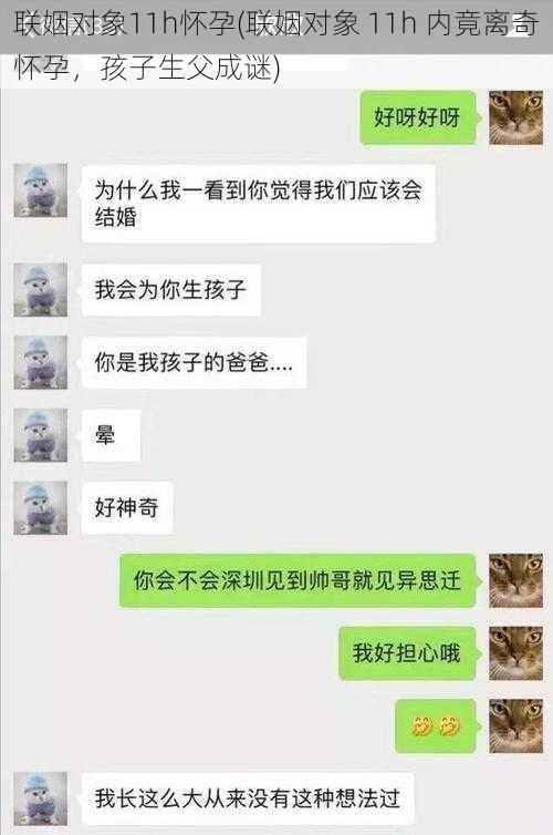 联姻对象11h怀孕(联姻对象 11h 内竟离奇怀孕，孩子生父成谜)