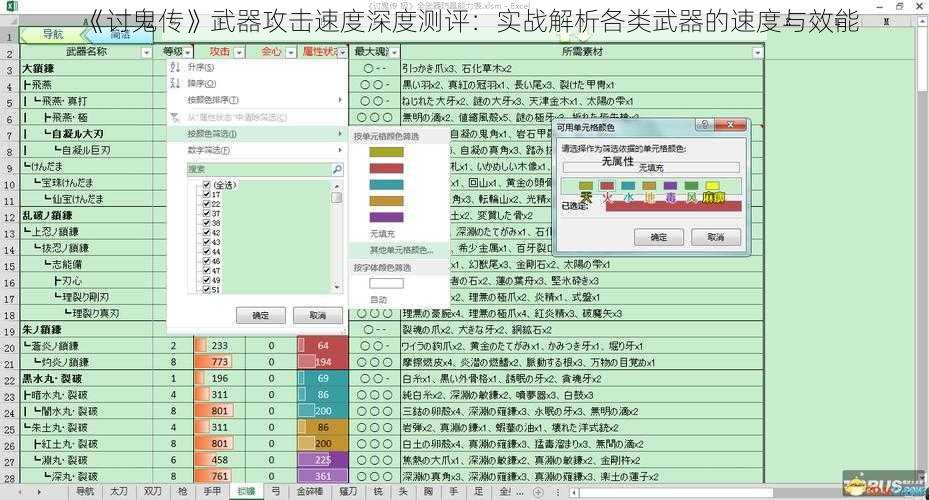 《讨鬼传》武器攻击速度深度测评：实战解析各类武器的速度与效能