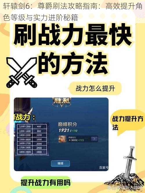 轩辕剑6：尊爵刷法攻略指南：高效提升角色等级与实力进阶秘籍