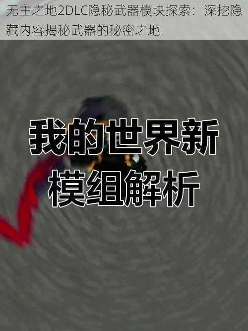 无主之地2DLC隐秘武器模块探索：深挖隐藏内容揭秘武器的秘密之地