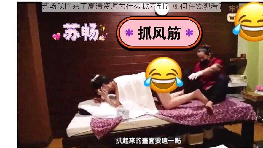 苏畅我回来了高清资源为什么找不到？如何在线观看？