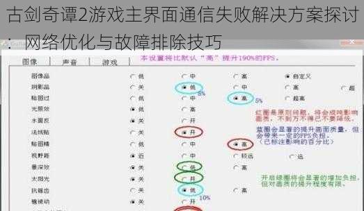 古剑奇谭2游戏主界面通信失败解决方案探讨：网络优化与故障排除技巧