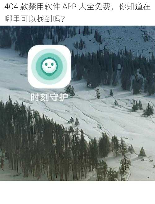 404 款禁用软件 APP 大全免费，你知道在哪里可以找到吗？