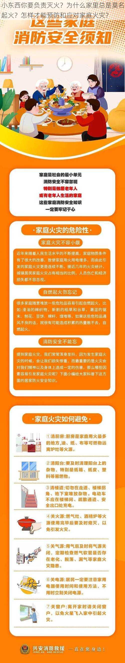 小东西你要负责灭火？为什么家里总是莫名起火？怎样才能预防和应对家庭火灾？