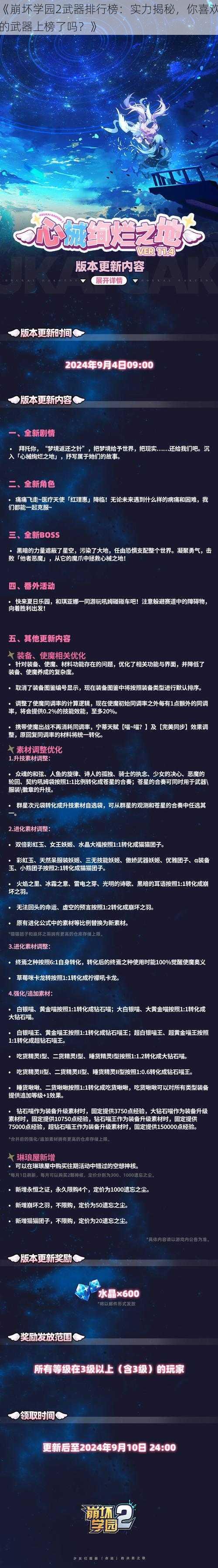 《崩坏学园2武器排行榜：实力揭秘，你喜欢的武器上榜了吗？》