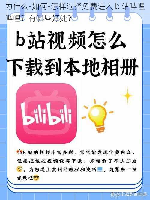 为什么-如何-怎样选择免费进入 b 站哔哩哔哩？有哪些好处？